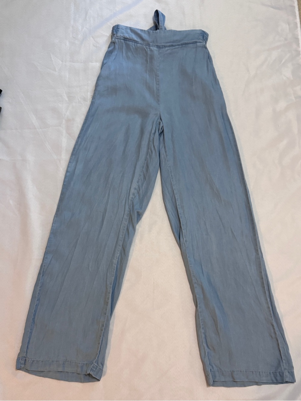 NWOT Thread & Supply Featherweight Lyocell Palazzo Pants Light Blur Denim Small